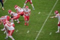 Kansas City Chiefs Travis Kelce and Patrick Mahomes Preparing a Play