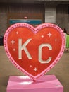 Kansas City KC Heart - I Am Loved - Red and Pink Royalty Free Stock Photo