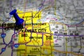 Kansas city map Royalty Free Stock Photo