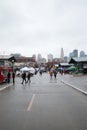 Kansas City River Market on Dark Winter Day Royalty Free Stock Photo