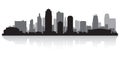 Kansas city Missouri skyline silhouette Royalty Free Stock Photo