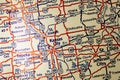 Kansas City Missouri Topeka Omaha Lincoln Nebraska spotlight map Royalty Free Stock Photo