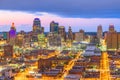 Kansas City, Missouri, USA downtown cityscape at twilight Royalty Free Stock Photo