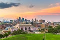 Kansas City, Missouri, USA Downtown Skyline Royalty Free Stock Photo