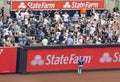 Royals Left Fielder Watches Helplessly as Home Run Sails over the Fence in The Bronx Royalty Free Stock Photo