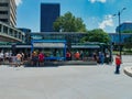 Kansas City Streetcar at Union Station Royalty Free Stock Photo