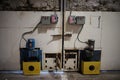 Motor switches of airplane hangar doors, Kansas City, United States