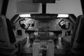 Old airplane flight simulator, Kansas, USA