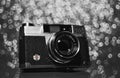 Grayscale shot of a Walz 35mm classic vintage camera Royalty Free Stock Photo