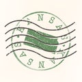 Kansas Stamp Postal. Map Silhouette Seal. Passport Round Design. Vector Icon. Design Retro Travel. Royalty Free Stock Photo