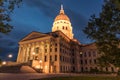 Kansas State Capital Building at night Royalty Free Stock Photo