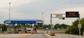 Kansas Turnpike I-70 toll plaza Royalty Free Stock Photo