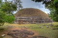 Kantaka Cetiya stupa at Mihintale buddhist site in Sri Lanka Royalty Free Stock Photo