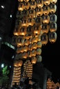 Kanto Festival or pole lantern festival - a Tanabata-related celebration featuring kanto or long bamboo poles with paper lantern Royalty Free Stock Photo