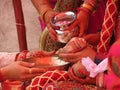 Kanyadaan ritual during a hindu marriage in India. Royalty Free Stock Photo