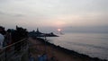 Sunrise, sunset, Cape comorin, Kanyakumari, Tamilnadu