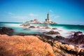 Kanyakumari waves long exposure India