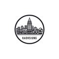 Kaohsiung skyline vector logo