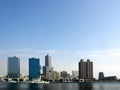 Kaohsiung, Taiwan - August 8, 2024: Modern architectural landscape along the Guangrong Pier