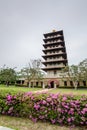 Kaohsiung, Taiwan - December 1, 2017: eightfold path pagoda in Fo Guang Shan Buddha Museum Royalty Free Stock Photo