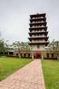 Kaohsiung, Taiwan - December 1,2017: eightfold path pagoda in Fo Guang Shan Buddha Museum