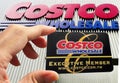 Kaohsiung, Taiwan, July 11, 2020: Costco wholesale warehouse shopping, membership club, membership card