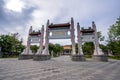 KAOHSIUNG, TAIWAN -- May 4, 2018: The Kaohsiung Martyrs` Shrine, built in classic Chinese architecture Royalty Free Stock Photo