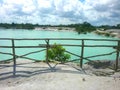 Kaolin lake in Belitung Island, Indonesia Royalty Free Stock Photo