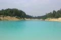 Kaolin quarry.