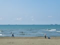 Sunny view of the beach of Cijin District