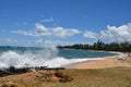 Kapaa Beach Park on Kauai Island in Hawaii Royalty Free Stock Photo