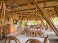 Kapal Bambu Restaurant in Ecolodge Bukit Lawang, Indonesia Royalty Free Stock Photo