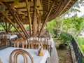 Kapal Bambu Restaurant in Ecolodge Bukit Lawang, Indonesia Royalty Free Stock Photo