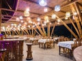 Kapal Bambu Restaurant in Ecolodge Bukit Lawang, Indonesia Royalty Free Stock Photo