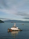 Tugboat on bitung harbour Royalty Free Stock Photo