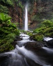 Kapas biru Waterfall, Lumajang Royalty Free Stock Photo