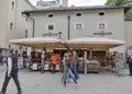 Kapitelplatz square in the Old Town of Salzburg, Austria.