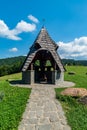 Kaple sv. Isidora above Hradek village in Slezske Beskydy mountains in Czech republic