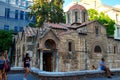 Kapnikarea or Church of Panagia Kapnikarea is a small, Byzantine church in the center of Athens. Ath Royalty Free Stock Photo