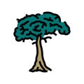 kapok tree jungle amazon color icon vector illustration