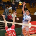 Kaposvar - Kastela volleyball match Royalty Free Stock Photo