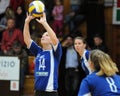 Kaposvar-Miskolc volleyball game Royalty Free Stock Photo