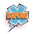 Kapow comic word Royalty Free Stock Photo