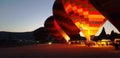 Kappadokia sunrise on air balloon