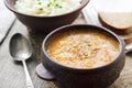 Kapustnyak - traditional Ukrainian soup with sauerkraut and millet, obligatory dish on the Christmas Eve table