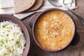 Kapustnyak - traditional Ukrainian winter soup with sauerkraut and millet