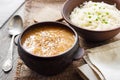 Kapustnyak - traditional Ukrainian winter soup with sauerkraut and millet