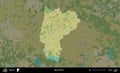 Kapyl District highlighted, Belarus. Topographic Humanitarian Royalty Free Stock Photo