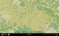 Kapyl District outlined, Belarus. Topographic Humanitarian Royalty Free Stock Photo