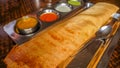 Kara dosa or kara dosai with dips Royalty Free Stock Photo